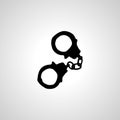 handcuffs vector icon handcuffs simple icon