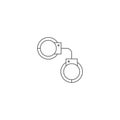 Handcuffs vector icon symbol prison isolated white background