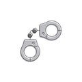 Handcuffs vector icon symbol prison isolated white background