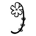 Handdrawn arabic numerals. Number 9 - floral element of numbers made from hand drawn flowers for your lettering design.