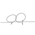 Handdrawn bubble speech illustration with one single line style Royalty Free Stock Photo
