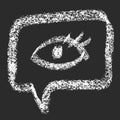 Handdrawn Chalk Speech Bubble Icon