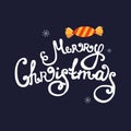 Handdrawn Christmas lettering.