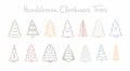 Handdrawn Christmas Trees