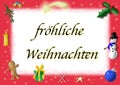 Handdrawn Christmascard german frÃÂ¶hliche Weihnachten