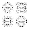 Handdrawn decorative frames isolated on white background Royalty Free Stock Photo