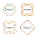 Handdrawn decorative frames isolated on white background Royalty Free Stock Photo