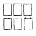 Handdrawn doodle frame collection vector