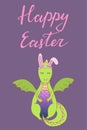 Handdrawn Easter greeting card