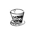 Handdrawn glass doodle icon. Hand drawn black sketch. Sign symbo