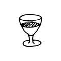 Handdrawn glass doodle icon. Hand drawn black sketch. Sign symbo Royalty Free Stock Photo