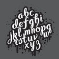 Handdrawn graffiti alphabet