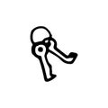 Handdrawn keys doodle icon. Hand drawn black sketch. Sign symbol Royalty Free Stock Photo