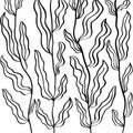 Handdrawn Leaf Pattern Background. Floral Illustration