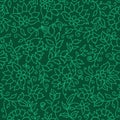 Handdrawn Leaf Pattern Background. Floral Illustration