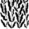 Handdrawn Leaf Pattern Background. Floral Illustration