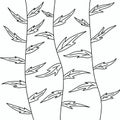 Handdrawn Leaf Pattern Background. Floral Illustration