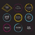 Handdrawn logo collection Royalty Free Stock Photo