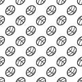 Handdrawn seamless pattern ball doodle icon. Hand drawn black sketch. Sign symbol. Decoration element. White background. Isolated Royalty Free Stock Photo