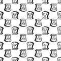 Handdrawn seamless pattern grave doodle icon. Hand drawn black sketch. Sign cartoon symbol. Decoration element. White background.