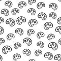 Handdrawn seamless pattern palette doodle icon. Hand drawn black sketch. Sign symbol. Decoration element. White background.