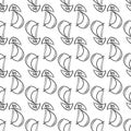 Handdrawn seamless pattern ship doodle icon. Hand drawn black sketch. Sign symbol. Decoration element. White background. Isolated