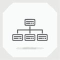 Handdrawn Sitemap Flowchart Icon for Web Design Royalty Free Stock Photo
