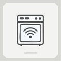 HandDrawn Smart Washing Machine Icon Royalty Free Stock Photo