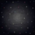 Handdrawn stars on chalkboard blackboard background