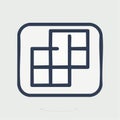HandDrawn UI Layout Grid Icon for Web Design Royalty Free Stock Photo