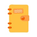 Handdrawn Yellow Book Cartoon for Stationery School Tools Doodle PNG Illustration Royalty Free Stock Photo