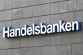 Handelsbanken logo on a wall
