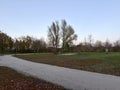 11.15.2025 - Handewitt, Germany. New walking path for people at Buerger park Royalty Free Stock Photo