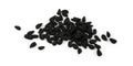 A handful of black cumin seeds. Royalty Free Stock Photo