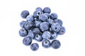 Handful of blueberries on white background Royalty Free Stock Photo