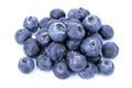 Handful of blueberries on white background Royalty Free Stock Photo