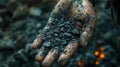 Handful of Coal Royalty Free Stock Photo