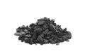 A handful of crushed charcoal Royalty Free Stock Photo