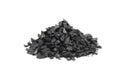 A handful of crushed charcoal Royalty Free Stock Photo