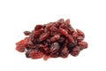 A handful of dried red cranberries Royalty Free Stock Photo