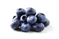 Handful of fresh ripe blueberries isolated Royalty Free Stock Photo