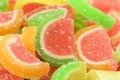 Handful of fruit colored jelly Royalty Free Stock Photo