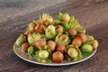 The handful of hazelnuts Royalty Free Stock Photo