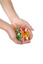 Handful of jelly beans Royalty Free Stock Photo
