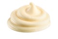Handful of mayonnaise. Swirl on white. Clipping path. Royalty Free Stock Photo