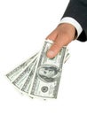 Handful of Money Royalty Free Stock Photo