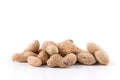 Handful nuts peanuts isolated on white background