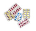 Handful of packing different pills Royalty Free Stock Photo