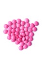 Handful of pink tablets