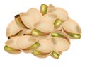 Handful of pistachio nuts